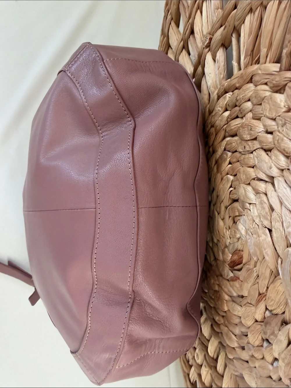 Lucky Brand Gryn Hobo Leather Purse Dusty Rose Mauve